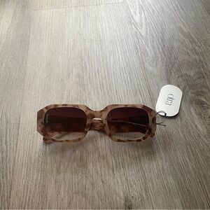 otra vera milk tortoise hexagonal festival statement eyewear sunglasses new